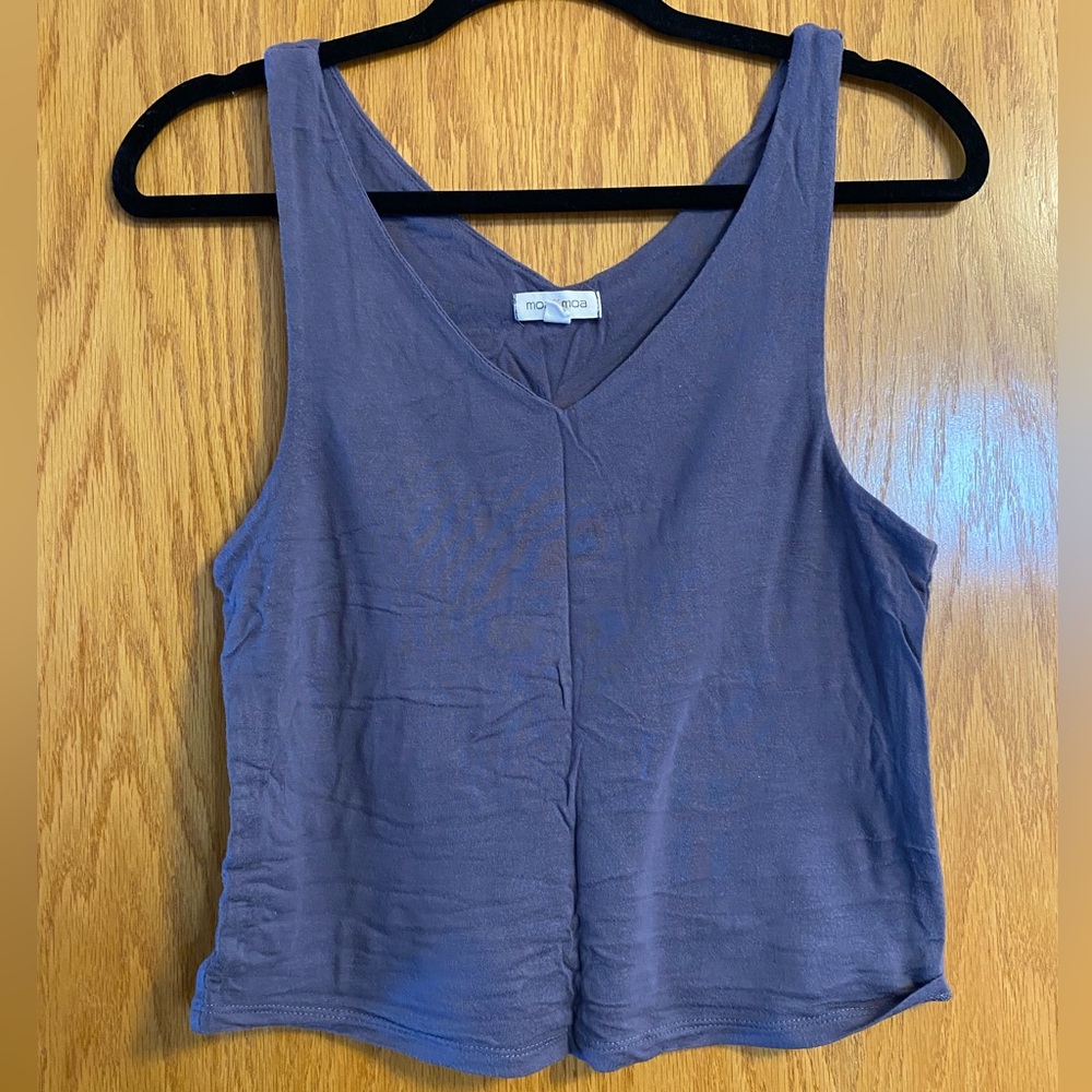 Blue double layered tank top